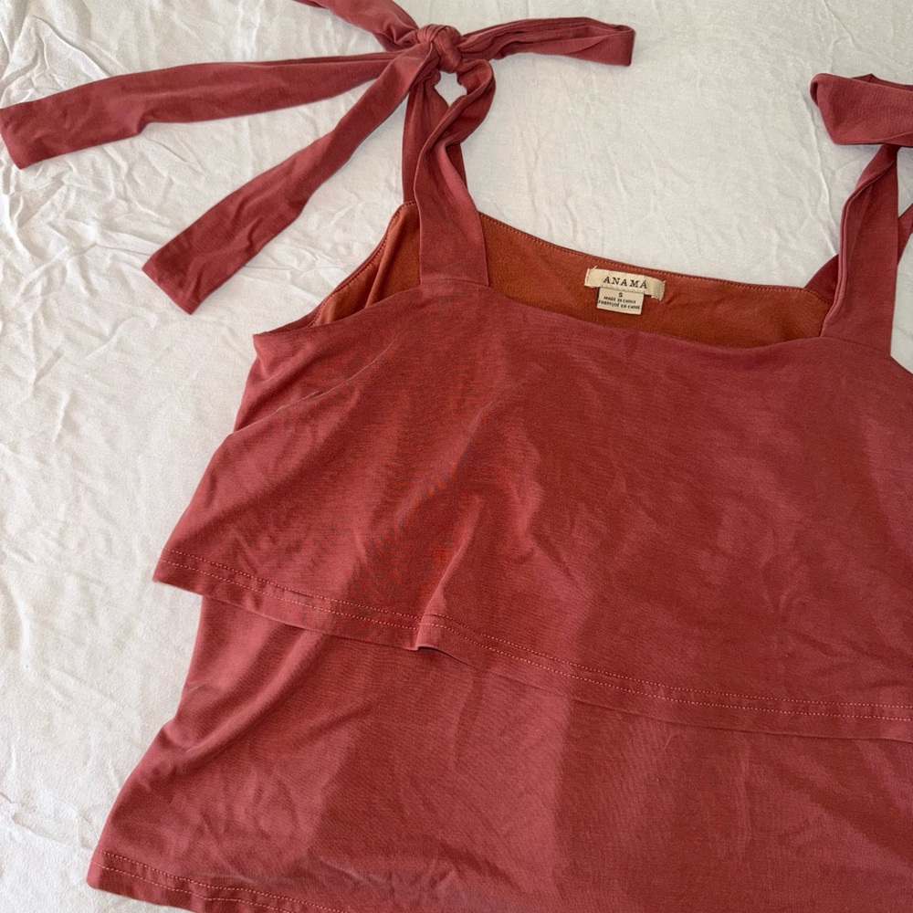 Anama Women's Terracotta Tie-Strap tank